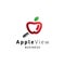 Apple view logo icon template. Vector illustration. Modern design