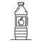 Apple vinegar bottle icon, outline style