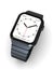 Apple Watch 4 style smartwatch device, metal bracelet