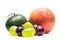 Apple watermelon and grapes of different varieties