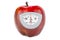 Apple with weight scale dial. Healthy slimming diet, concept. 3D rendering