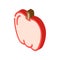 apple whole one isometric icon vector illustration