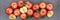 Apples apple fruit fruits banner slate red top view