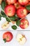 Apples apple fruits fruit from above portrait format autumn fall box