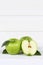 Apples apple slice fruit fruits green portrait format copyspace