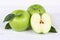 Apples apple slice fruit fruits green on wooden board