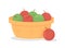 Apples in basket semi flat color vector object
