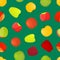 Apples Different Varieties Seamless Pattern Background. Vector