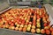 Apples in a fruit packing warehouse