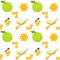 Apples and honeycomb seamless pattern, Rosh Hashanah