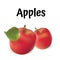 Apples illustration. Vector apples red.