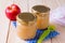 Apples puree in jar - baby nutrition