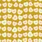 Apples simple seamless pattern slice fruit on Beige brown mustard background. Vector