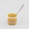 Applesauce portion on white background