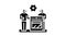 appliance installation glyph icon animation
