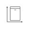 Appliance size line outline icon