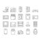 Appliances Domestic Equipment Icons Set Vector .