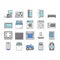 Appliances Domestic Equipment Icons Set Vector .