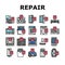 Appliances Repair Maintenance Icons Set Vector