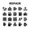 Appliances Repair Maintenance Icons Set Vector