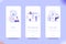 Application design set for Sign Up, Online Registration and Secure Login. UI on boarding screens design. Mobile app template.