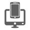 Application, devices, responsive design icon. Gray color