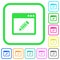 Application edit vivid colored flat icons