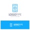 Application, Message, Mobile Apps, poniter Blue Outline Logo Place for Tagline