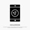 Application, Message, Mobile Apps, poniter solid Glyph Icon vector