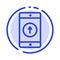 Application, Mobile, Mobile Application, Smartphone, Sent Blue Dotted Line Line Icon