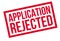 Application Rejected rubber stamp