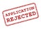 Application Rejected Rubber Stamp Illustration Icon