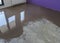 Application of self leveling screed over cement floor. Apartment