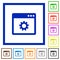 Application settings flat framed icons