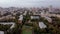 Application shot for a green picturesque sleeping area of the south of Moscow. Aerial view of the modern quarter of the