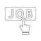 Apply, job, job search icon. Outline Vector.