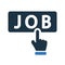Apply, job, job search icon. Simple vector.