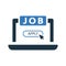 Apply, job, job search, Online job icon. Simple vector.