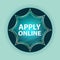 Apply Online magical glassy sunburst blue button sky blue background