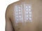 Applying Patch Test to test for chronic allergic rash from chemical exposure through skin. Skin allergy test strips