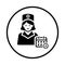 Appointment, doctor, nurse icon. Black vector design