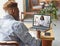 Appointment with doctor online. Black guy having video chat with therapist, receiving professional medical help remotely