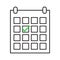Appointment scheduler icon. Calendar vector line art icon