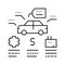 appraise car line icon vector illustration