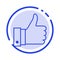 Appreciate, Remarks, Good, Like Blue Dotted Line Line Icon