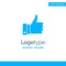 Appreciate, Remarks, Good, Like Blue Solid Logo Template. Place for Tagline