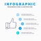 Appreciate, Remarks, Good, Like Line icon with 5 steps presentation infographics Background