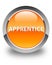 Apprentice glossy orange round button