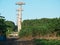 Approach Lighting System of Miyako Airport built in sugar cane field at Miyakojima island, Okinawa, J