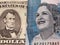 approach to american banknote of five dollars and colombian banknote of 2000 pesos